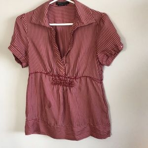 BCBG Max Azria short sleeve silk top